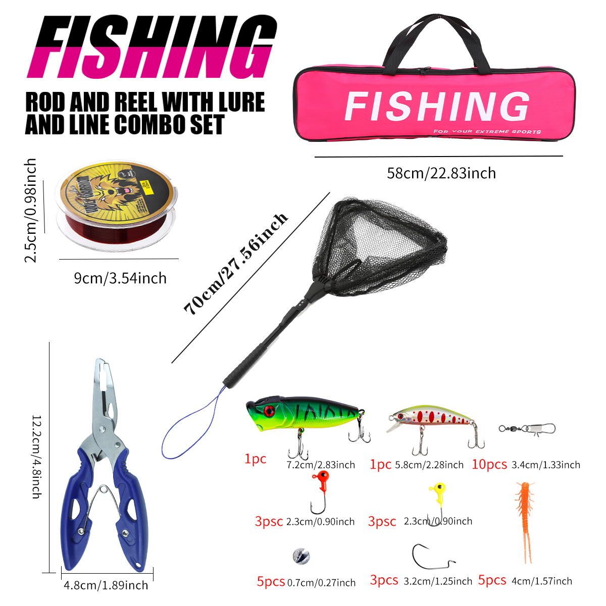 Fishing Pole Set Full Kits Wit - đánh giá và giá Fishing Rod Combo