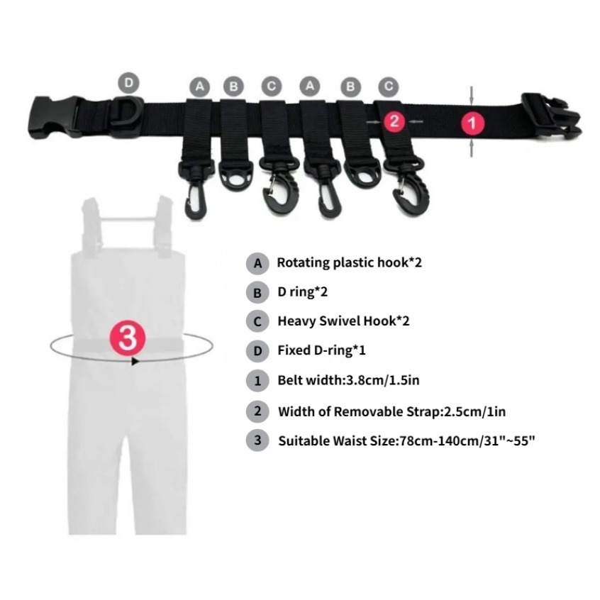 1Pcs Adjustable Wading Belts F - đánh giá và giá Fishing Rod Travel