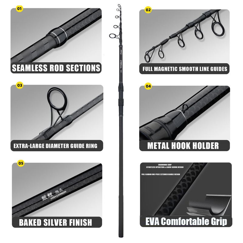 3.0M-4.2M Carp Telescopic Fish - đánh giá và giá Fishing Rod Surf