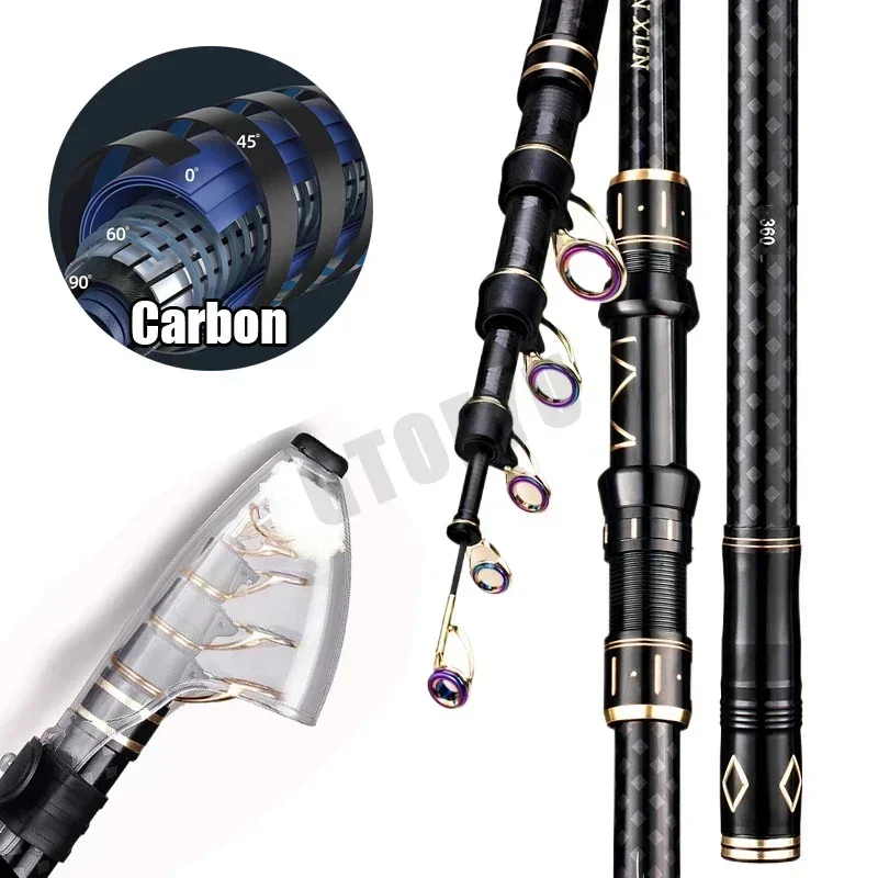 2.1m 2.7m 3.6m 4.5m Telescopic - đánh giá và giá Fishing Rod Surf